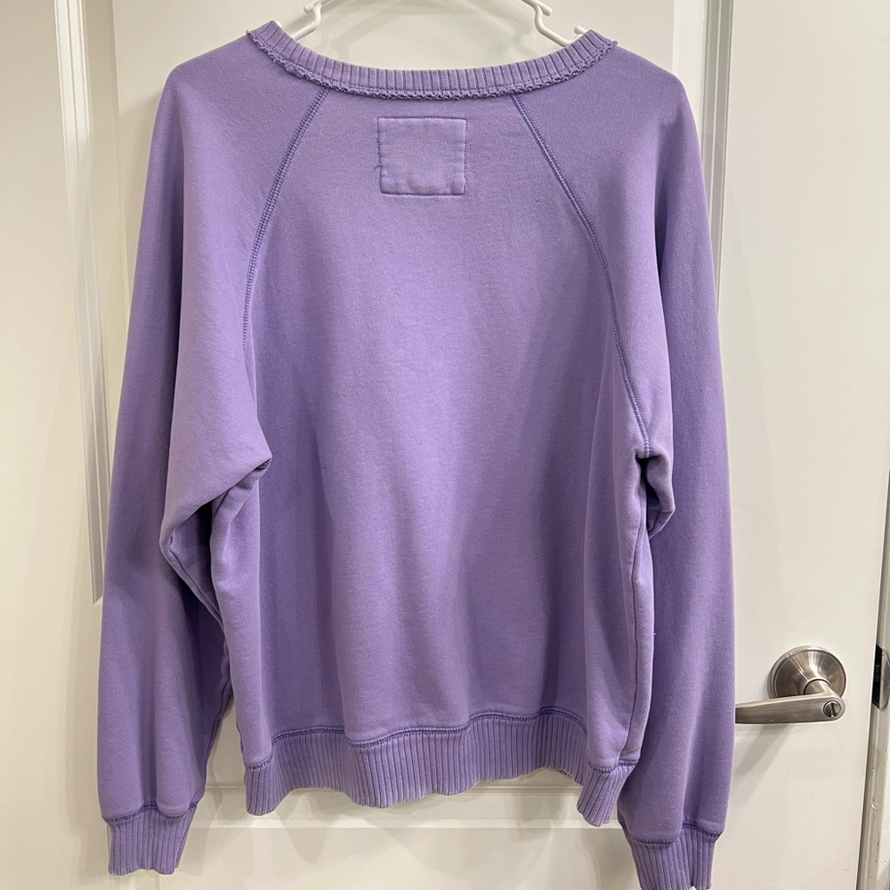 American Eagle This Feels Seriously Lived In Lavender Crew Neck | Size Medium - Picture 5 of 7